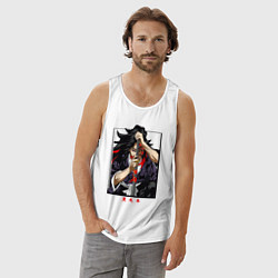 Майка мужская хлопок Клинок, рассекающий демонов Кокушибо, цвет: белый — фото 2