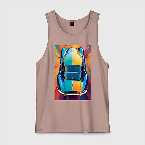 Мужская майка Яркий ретро автомобиль / Пыльно-розовый – фото 1