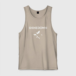 Майка мужская хлопок Shinedown - logo, цвет: миндальный