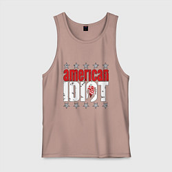 Майка мужская хлопок Green Day - american idiot, цвет: пыльно-розовый