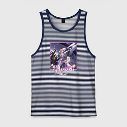 Майка мужская хлопок Аста, цвет: синяя тельняшка