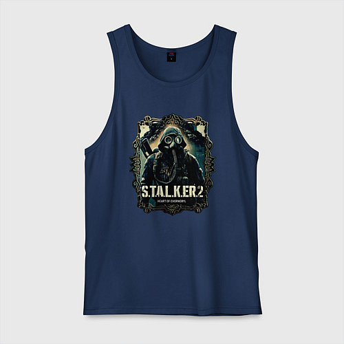 Мужская майка Stalker 2 heart of Chornobyl radiations / Тёмно-синий – фото 1