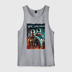 Майка мужская хлопок We are Venom - meme, цвет: меланж