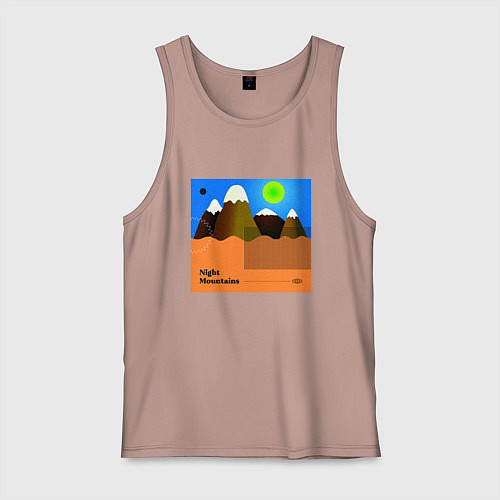 Мужская майка Ночные горы / Пыльно-розовый – фото 1