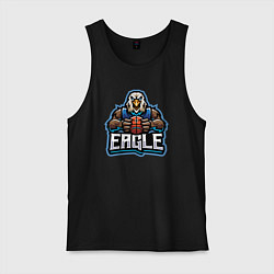 Майка мужская хлопок Eagle basketball, цвет: черный