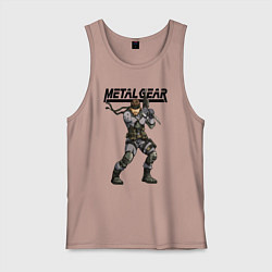 Майка мужская хлопок Snake Solid soldier, цвет: пыльно-розовый