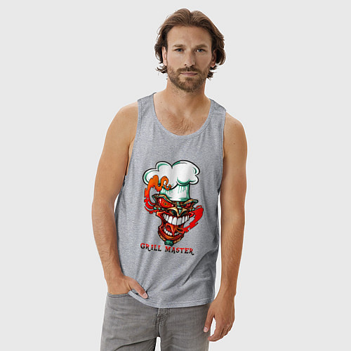 Мужская майка Grill master / Меланж – фото 3