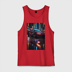 Мужская майка Суперкар и неон