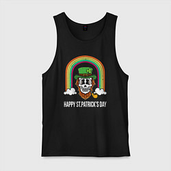 Мужская майка Happy St Patricks day - skull