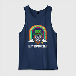 Мужская майка Happy St Patricks day - skull
