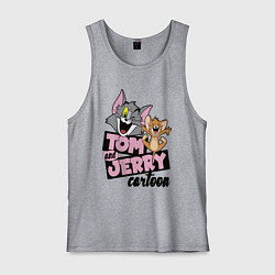 Майка мужская хлопок Tom and Jerry, цвет: меланж
