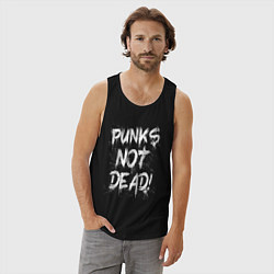 Майка мужская хлопок Punk not dead, цвет: черный — фото 2