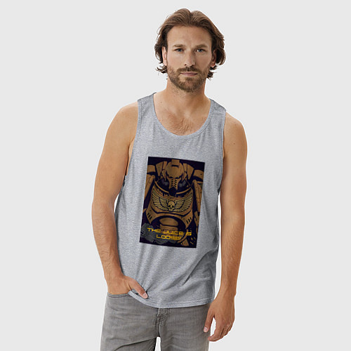 Мужская майка Вархаммер 40к - арт / Меланж – фото 3