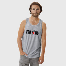 Майка мужская хлопок Аниме - хвост феи, цвет: меланж — фото 2