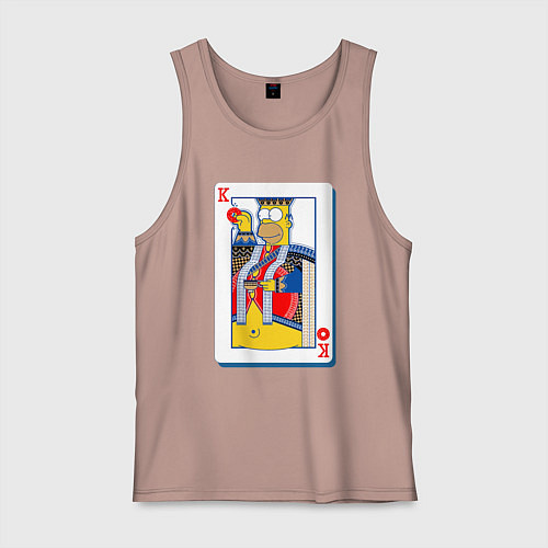 Мужская майка Король Гомер / Пыльно-розовый – фото 1