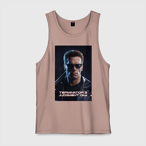 Мужская майка Арнольд - терминатор / Пыльно-розовый – фото 1