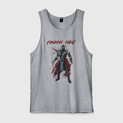 Майка мужская хлопок Finish him Sub-Zero Mortal Kombat, цвет: меланж