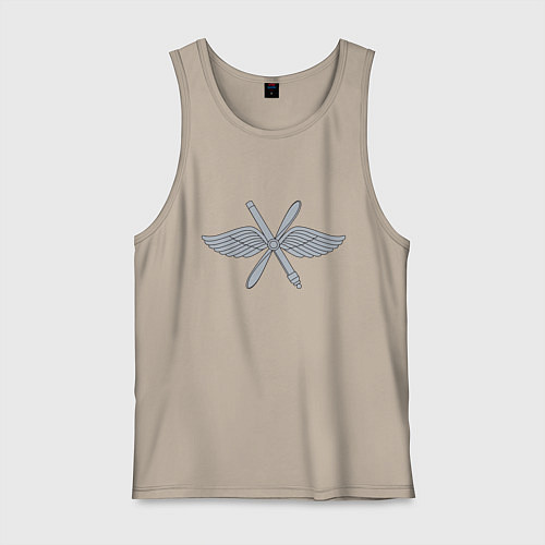 Мужская майка Военно-воздушные силы: эмблема / Миндальный – фото 1