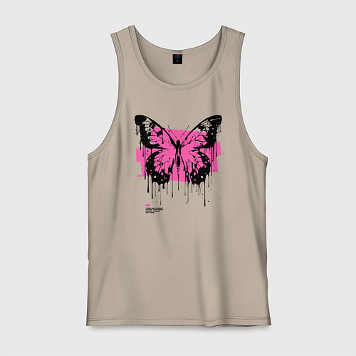 Мужская майка Emo butterfly / Миндальный – фото 1