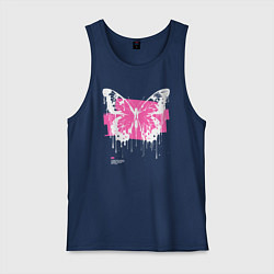 Мужская майка Emo butterfly with splashes of paint