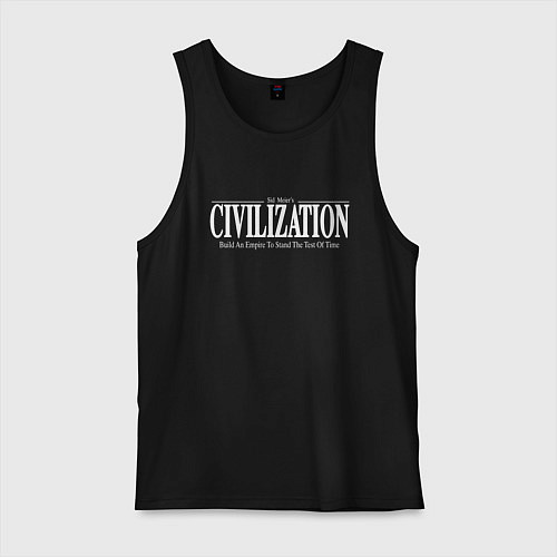 Мужская майка Civilization - global strategy / Черный – фото 1