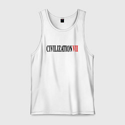 Майка мужская хлопок Civilization VII, цвет: белый