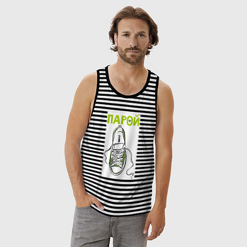 Мужская майка Пара для ходьбы / Черная тельняшка – фото 3