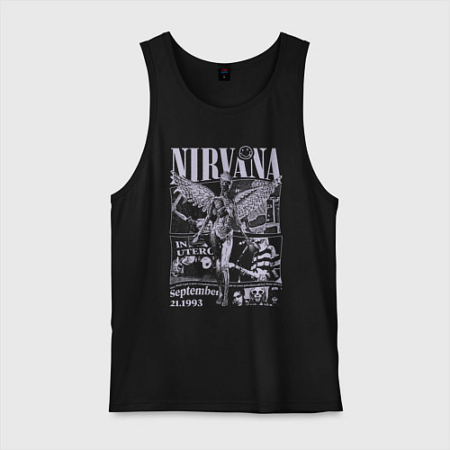 Мужская майка Nirvana grunge / Черный – фото 1