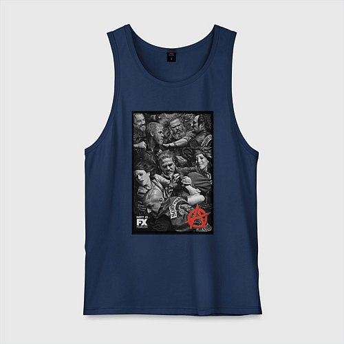 Мужская майка Sons Of Anarchy all / Тёмно-синий – фото 1