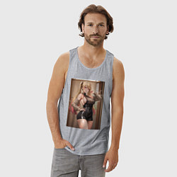 Майка мужская хлопок Marin Kitagawa: Good Girl, цвет: меланж — фото 2