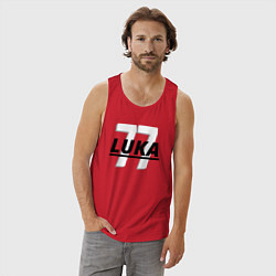 Майка мужская хлопок 77 Luka, цвет: красный — фото 2