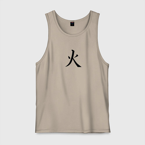 Мужская майка Вторник японским иероглифом / Миндальный – фото 1