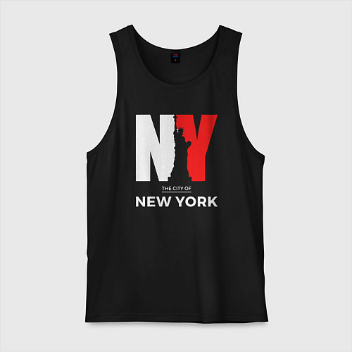 Мужская майка The city of New York / Черный – фото 1