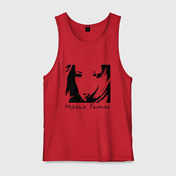 Майка мужская хлопок Милен Фармер, цвет: красный