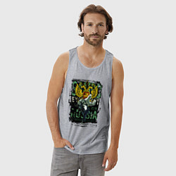 Майка мужская хлопок Самбо Россия, цвет: меланж — фото 2