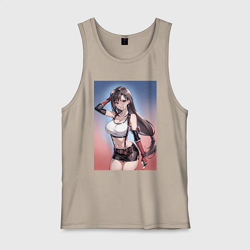 Мужская майка Тифа Локхарт из Final Fantasy VII / Миндальный – фото 1