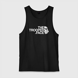 Майка мужская хлопок The trooper face, цвет: черный