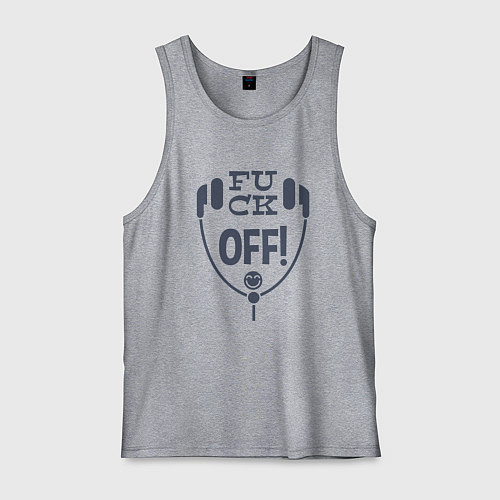 Мужская майка Отключиться от мира / Меланж – фото 1