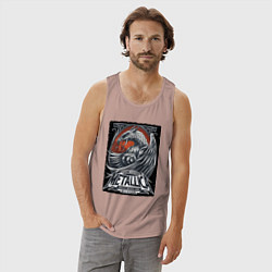 Майка мужская хлопок Metallica - Michigan playbill Grand rapids, цвет: пыльно-розовый — фото 2