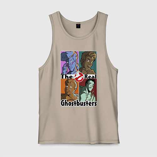 Мужская майка The real ghostbusters / Миндальный – фото 1