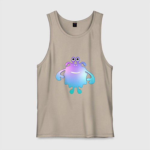 Мужская майка Monster cartoon blue purple / Миндальный – фото 1