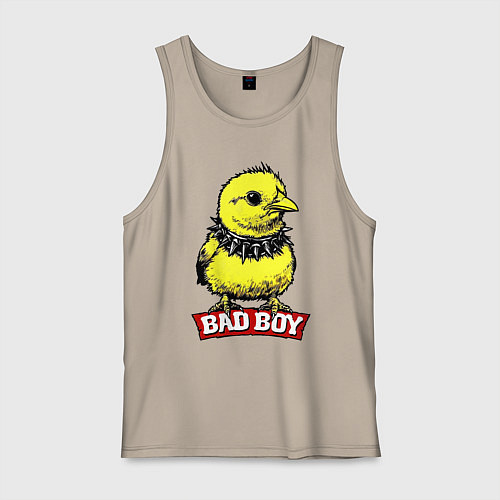 Мужская майка Bad boy chicken / Миндальный – фото 1