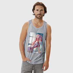 Майка мужская хлопок Медсестричка позаботится о тебе, цвет: меланж — фото 2