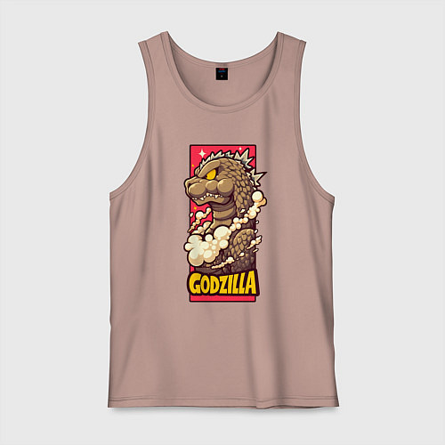 Мужская майка Pink godzilla / Пыльно-розовый – фото 1