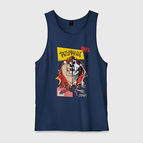 Мужская майка Taz mania - тасманский дьявол / Тёмно-синий – фото 1