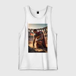 Майка мужская хлопок Спартак в Колизее, цвет: белый