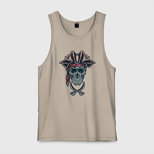 Мужская майка Мёртвый пират / Миндальный – фото 1