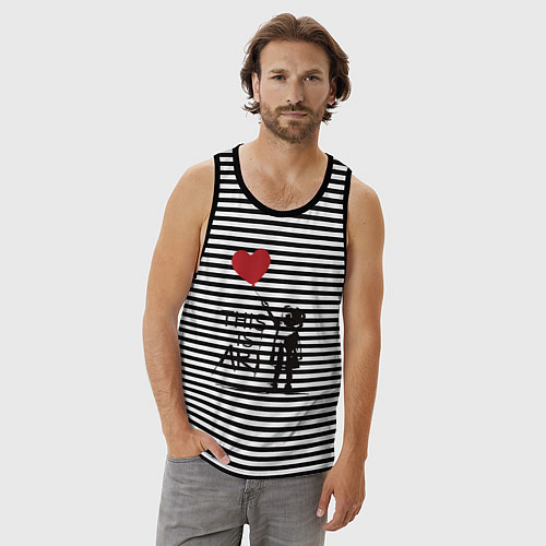 Мужская майка Это искусство / Черная тельняшка – фото 3