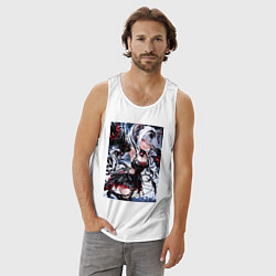 Майка мужская хлопок Jetavie Punishing Gray Raven, цвет: белый — фото 2