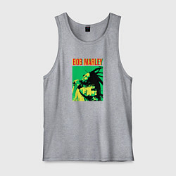 Майка мужская хлопок Bob Marley in color, цвет: меланж